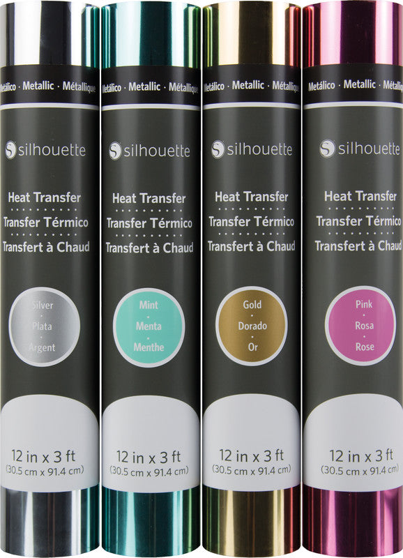 Silhouette Glatte Aufbügelfolie – Silber – 30,5 × 90 cm – für Silhouette Schneideplotter
