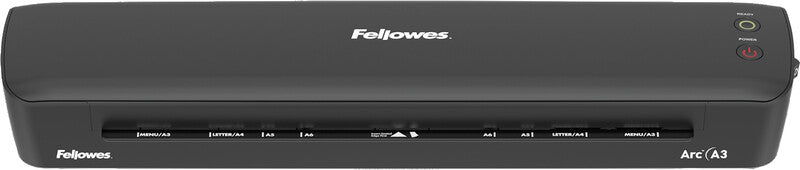 Fellowes Arc Laminiergerät A3 – Heisslaminator, bis 80 µm, 2 Rollen, 300 mm/min, schwarz