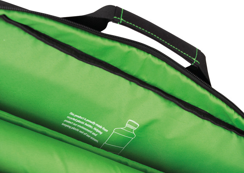 Q-Connect Notebook-Tasche – für Notebooks bis 15,6", Aufsteckfunktion, recyceltes PET (rPET), schwarz