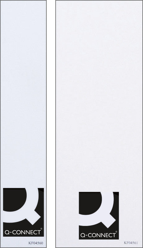 Q-connect Rückenetiketten 51 × 145 mm – Rücken 70 mm – Weiss, Karton – 25er-Pack