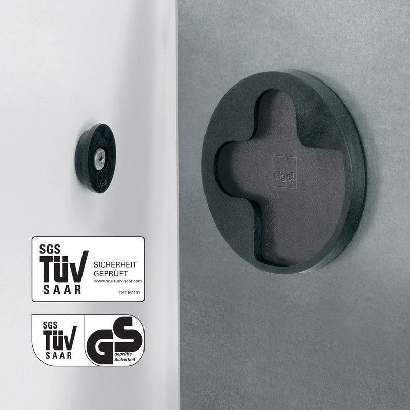 Sigel Whiteboard – 91 × 46 cm, Glas, magnetisch, Wandmontage, inkl. Magnetwürfel, Montagesatz