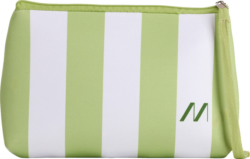 Muitomas Necessaire – Reissverschluss, Wasserabweisend – 240 × 160 × 60 mm – Grün – Neopren – Gestreift