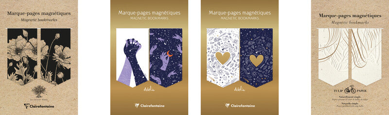 Clairefontaine Lesezeichen – sortiert, Papier, 15,5 × 10,5 cm, magnetisch, 2 Stück
