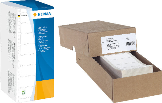 HERMA Druckeretiketten, 89 mm × 48 mm, weiss, Papier, permanent, 3000 Etiketten