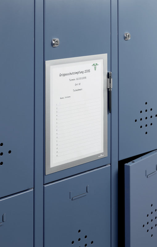 Durable DURAFRAME Note Magnetrahmen – A4 – silber metallic
