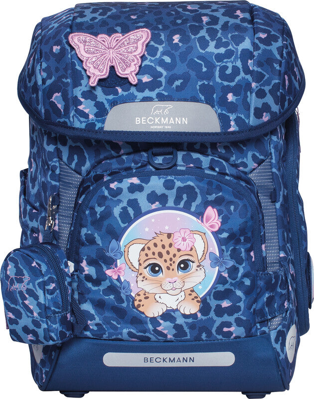 Beckmann Schulrucksack Plus Air – 6-teilig – Cheetah – aus recycelten PET-Flaschen