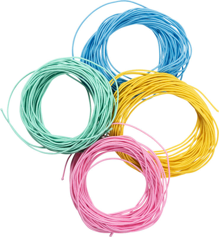Folia Gummischnüre – sortiert, pastell – 5 m – zum Basteln