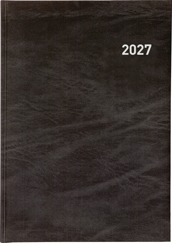 Biella Registra 7 plus Agenda – 1 Woche/2 Seiten, gebunden, 17,2 × 24,0 cm, 2027, schwarz, FSC