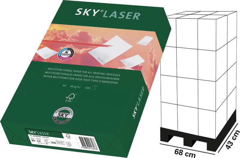 Schneidersöhne Kopierpapier – A4, 80 g/m², CIE 164 – für Inkjet, Laser, Kopierer – FSC – 500 Blatt