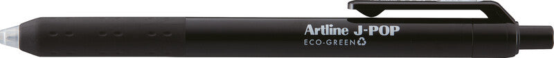 Artline J-Pop Eco-Green – Tintenroller-Set, Druckmechanik, 0,7 mm, Schwarz/Blau, 4er Etui