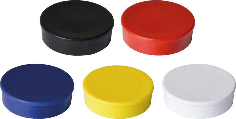 Berec Tafelmagnete – Ø 30 mm, 10 Stk., gelb
