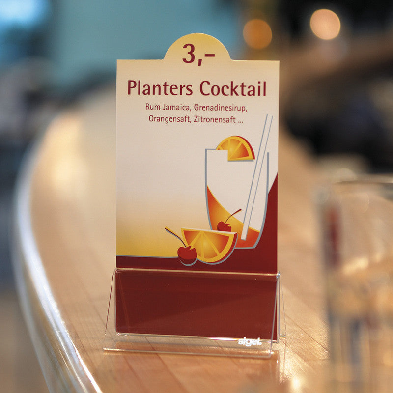 Sigel Kartenhalter – 100 × 50 mm, transparent, wiederablösbar, 2er-Pack