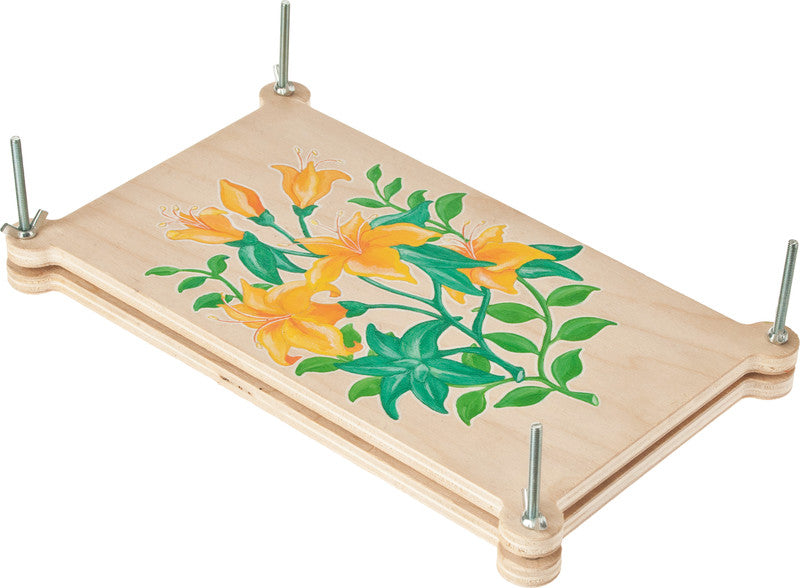 Blumenpresse, 23 × 13 × 5,5 cm, Birke