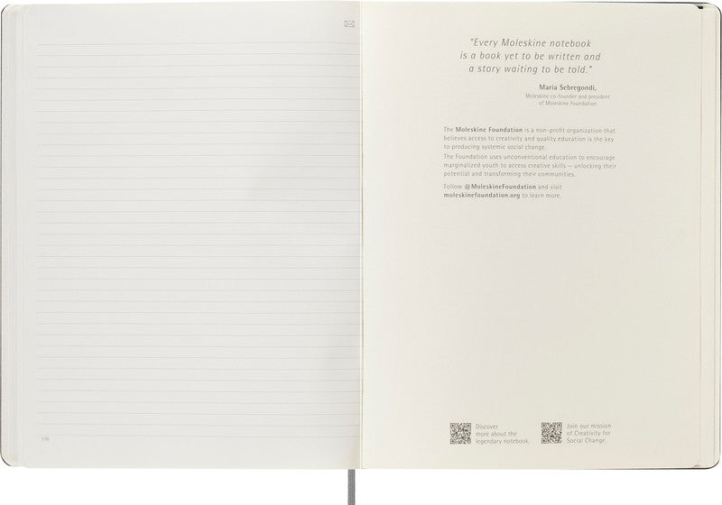 Moleskine Notizbuch, Leimbindung, Hardcover, 144 Seiten, 100 g/m² – schwarz, für Moleskine Notes App