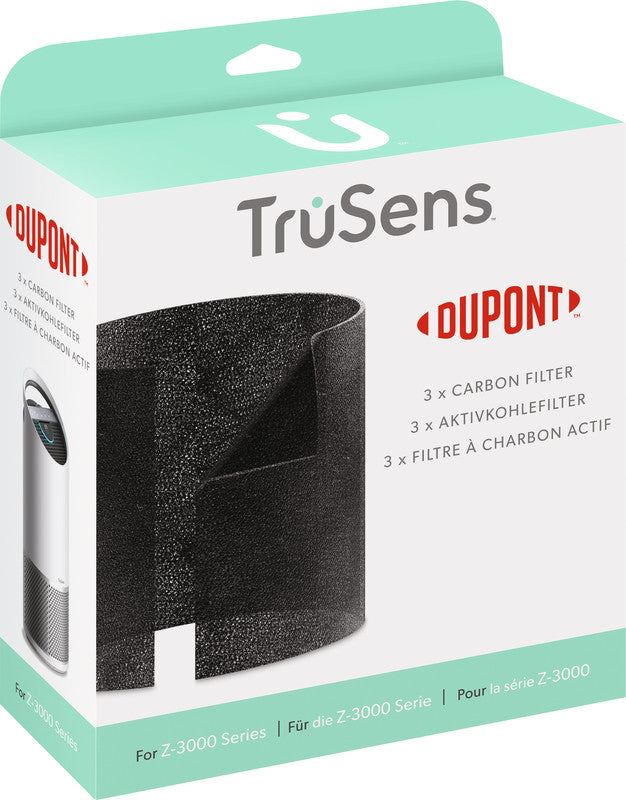 Leitz DuPont Ersatz-Aktivkohlefilter – für TruSens Z-3000, schwarz, 3er-Pack