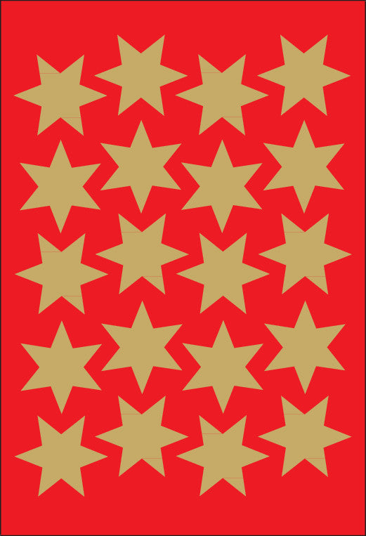 HERMA Schmucketiketten, Dekor Weihnachten Sterne – 84 × 120 mm – Gold