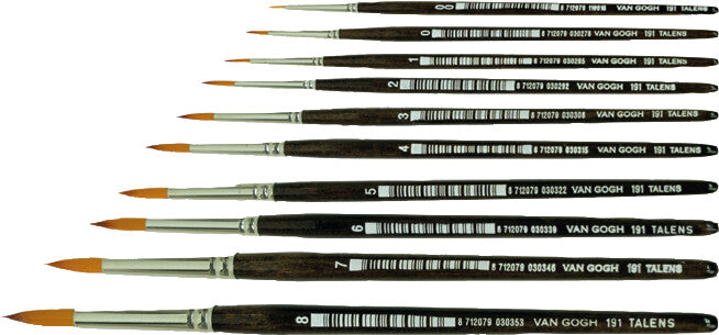 Van gogh Aquarellpinsel – Braun, Holz, synthetische Haare, Länge 201 mm, Grösse 7, FSC-zertifiziert