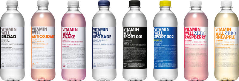 Vitamin Well Vitaminwasser, Sport 001, Zitrone & Limette – 5 dl