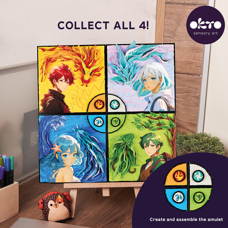Okto sensory art Modelliermasse-Set 3D Painting Manga – ab 10 Jahren – 290 × 290 mm
