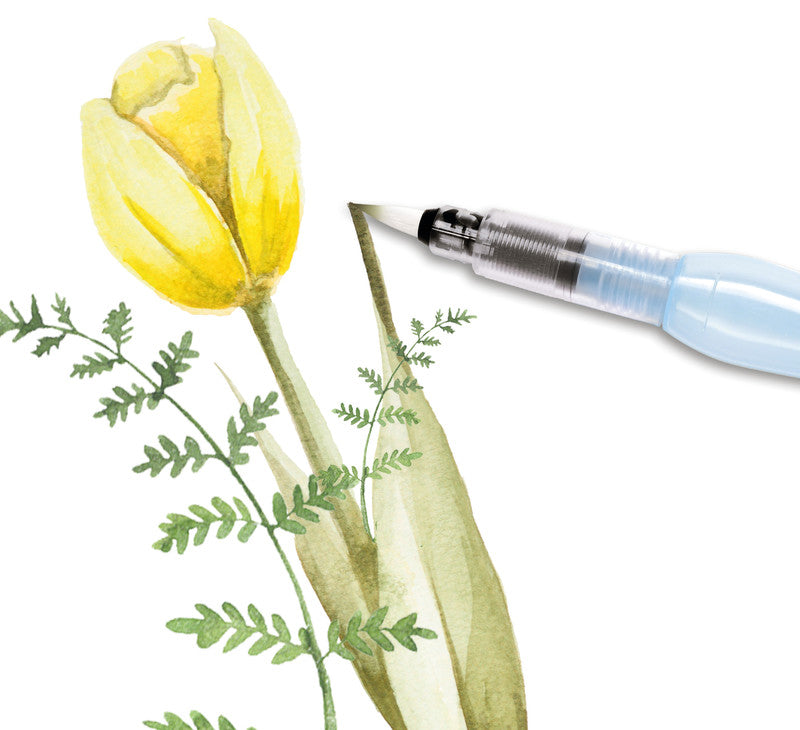 Pentel Wassertankpinsel – Blau, Kunststoff, Länge 155 mm, 1er-Pack, Nylonspitze, Füllmenge 10 ml
