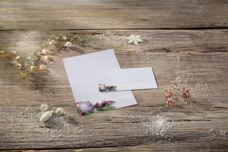 Sigel Motivpapier – A4, 90 g/m², Motiv: Charmful Christmas – für Inkjet/Laser/Kopierer – FSC – 25 Blatt