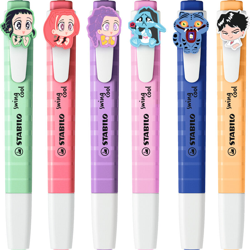 STABILO Swing Cool Pastel Textmarker – Farben sortiert, Keilspitze 1–4 mm