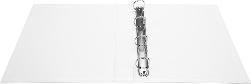 Biella Zeigebuch Creative XL #2 – A4 hoch – 4-Ring-Bügelmechanik, Ø 35 mm, Rücken 50 mm – weiss, Karton, mit