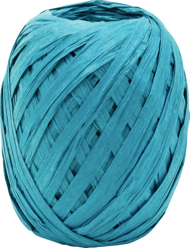 Goldina Bastpapier Raffia – aqua – 7 mm × 30 m