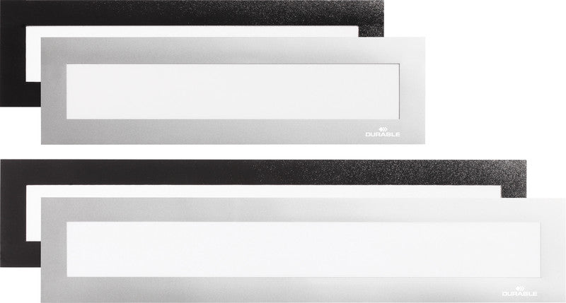 Durable DURAFRAME Magnetischer Top Magnetrahmen – 297 × 40 mm – Schwarz – 5er-Pack