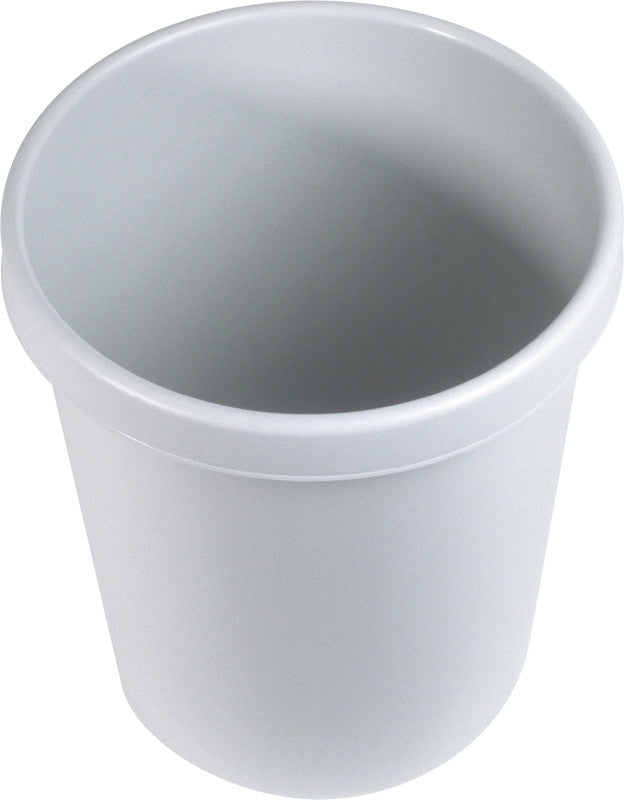 Helit Papierkorb the german – 18 l – Kunststoff, lichtgrau – Ø 315 × H 331 mm