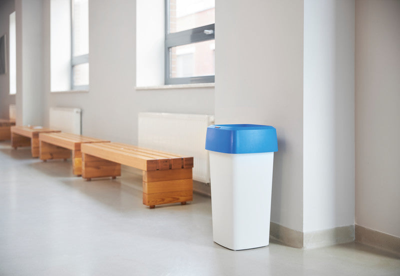 Rothopro Abfallcontainer – 60 l – ohne Deckel – Kunststoff, Polarweiss – B × H × T 390 × 650 × 390 mm