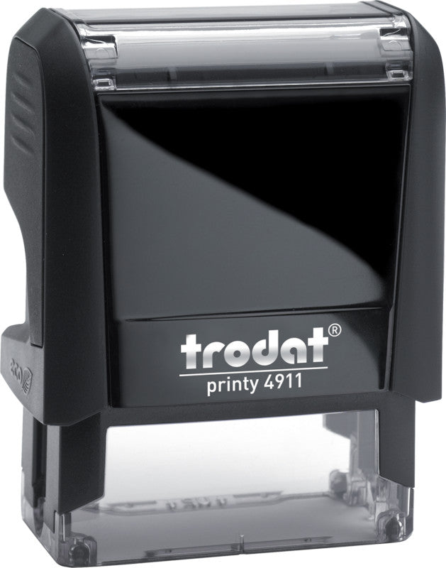 Trodat Printy 4911 – Selbstfärbender Textstempel zum Selbersetzen – Abdruck 38 × 14 mm – schwarz
