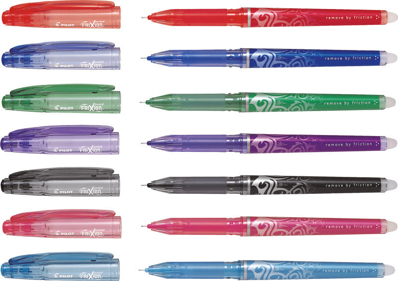Pilot FriXion Point – radierbarer Tintenroller, mit Kappe, 0,5 mm, violett, für Linkshänder