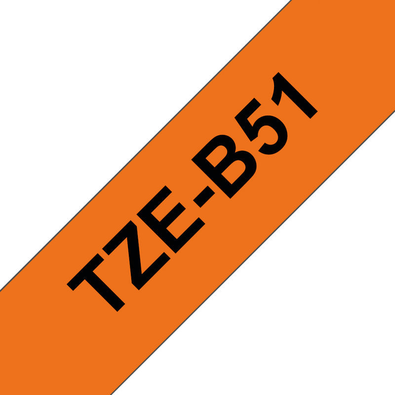 Brother Schriftband – 24 mm × 5 m, orange, schwarz