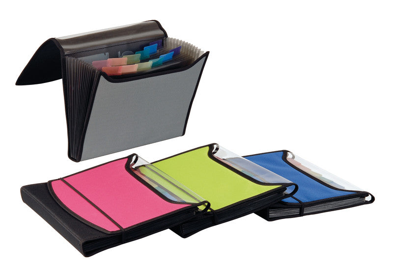 Dufco Sammelmappe für A4, Nylon, Schwarz, mit Gummizug