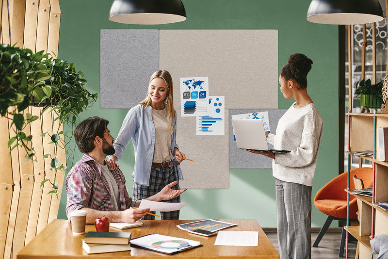 Legamaster Pinnwand – Filz – 75 × 100 cm, grau, Board-Up