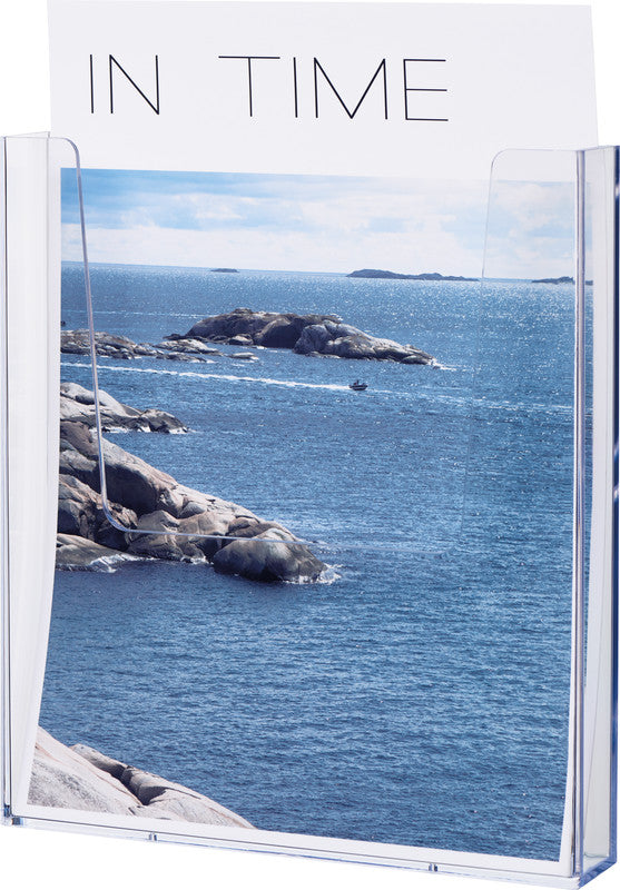 Helit Wandprospekthalter – Kunststoff, transparent, 225 × 250 mm – für A4