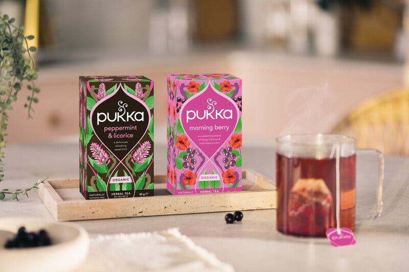 Pukka Morning Berry – Teebeutel, Bio-Früchtetee – 20 Beutel