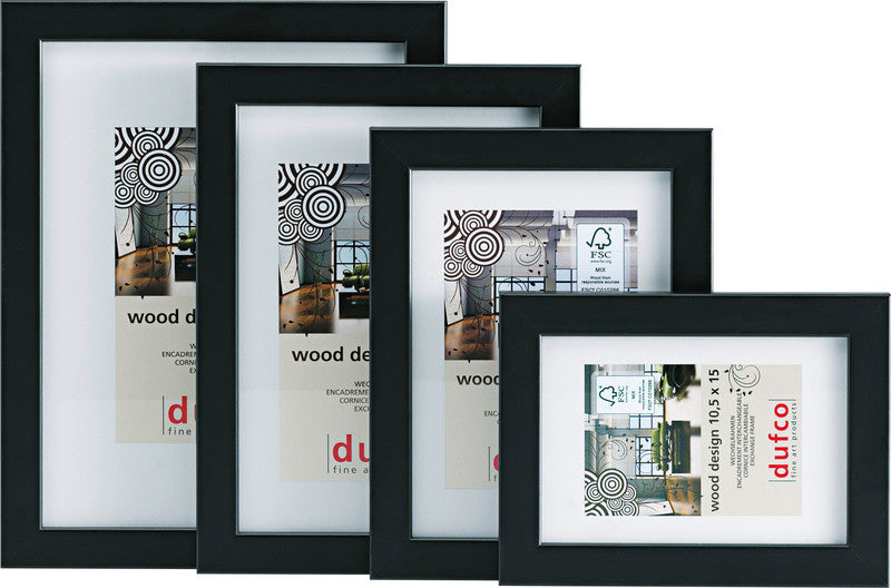 Dufco Wechselrahmen Toronto, Massivholz, schwarz, 13 × 18 cm – FSC, eco:plus