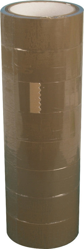 Q-connect Verpackungsband – permanent, glatt, Kunststoff, 50 mm × 66 m, braun