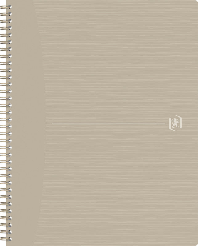 Elba Spiralblock, kariert 5 mm, Spiralbindung, 70 Blatt, mikroperforiert, 90 g/m² – beige, für SCRIBZEE App