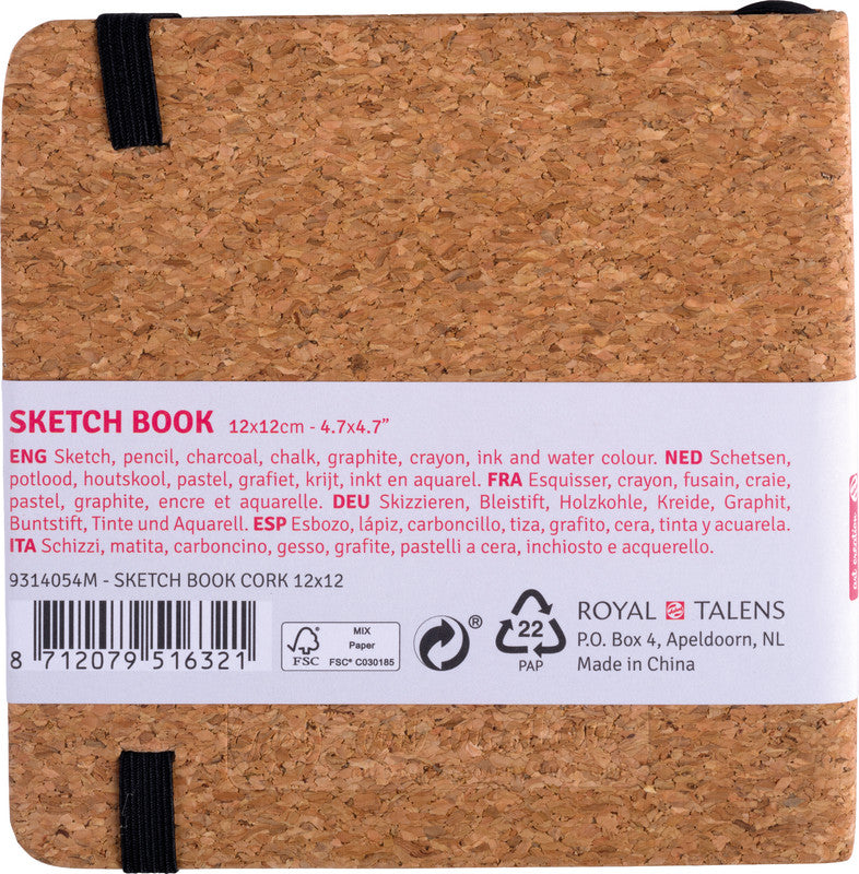 Talens Art Creation – Skizzenbuch, 12 × 12 cm, 140 g/m², 160 Seiten, mit Gummiband, Hardcover, säurefrei