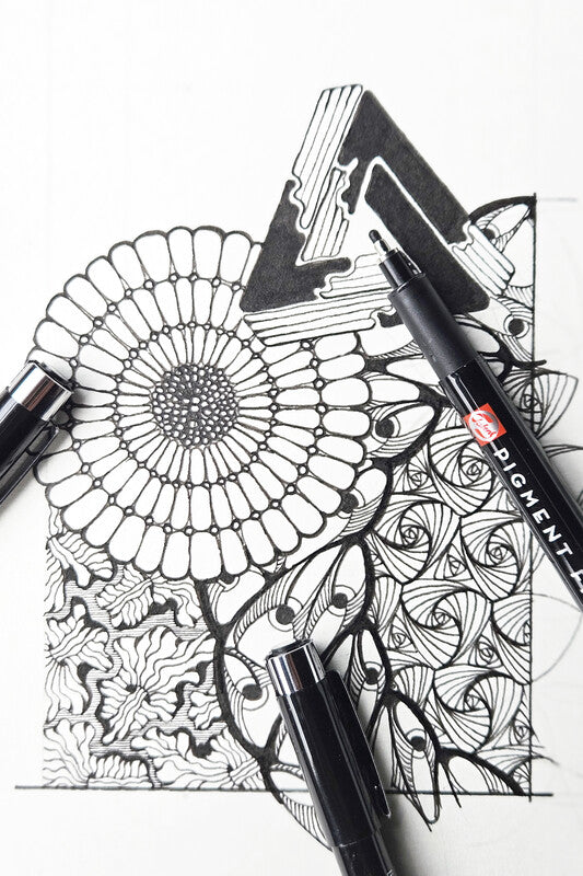 Talens Fineliner – 6er-Set – Schwarz – Wasserfest