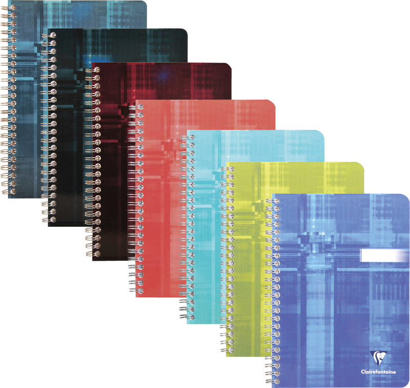 Clairefontaine Spiralheft, A5, liniert, Spiralbindung, Karton, 50 Blatt, 50 g/m² – sortiert