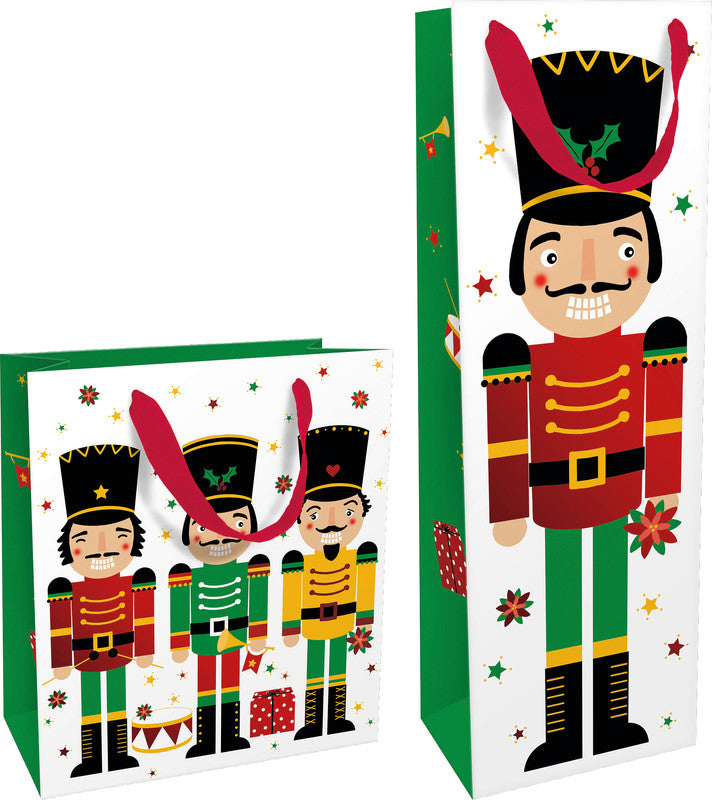 Braun + company Tragetasche – Nussknacker (Weihnachten) – Heissfolienprägung – 180 × 210 × 80 mm