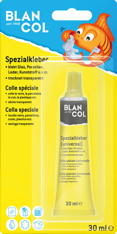 BLANCOL Spezialkleber – permanent, transparent, zieht keine Fäden, für Glas, Porzellan und mehr