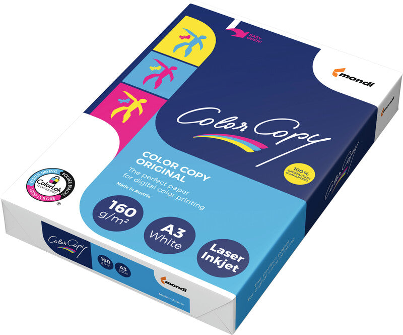 Color copy Kopierpapier – A3, 160 g/m², hochweiss – für Inkjet/Laser/Kopierer – FSC – 250 Blatt