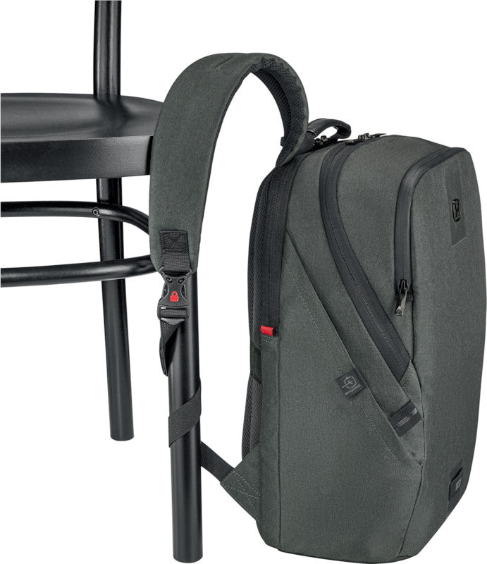 Wenger/SwissGear Wenger MX ECO Light – Notebook-Rucksack – für 16" Notebook, 19 l, rPET, Grau, Anti-Diebstahl-Verschluss