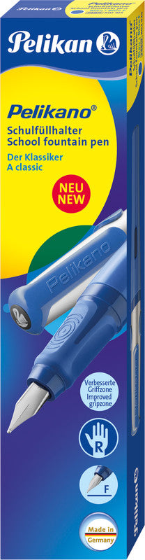 Pelikano – Federspitze F – für Rechtshänder – Blau – Patronen