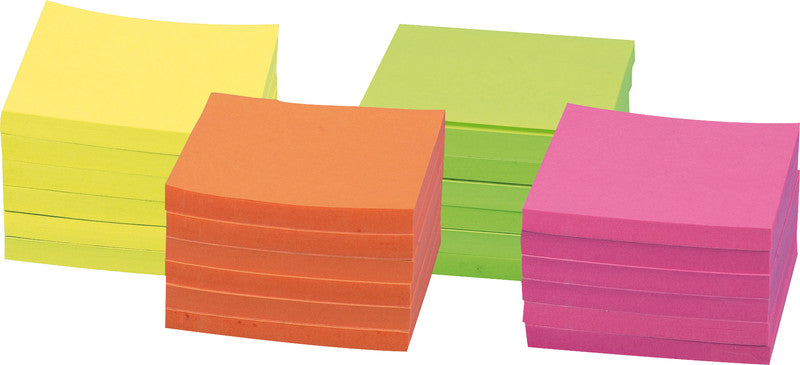 Q-Connect Haftnotizen – 76×76 mm – Neonpink, 6×80 Blatt, recyclingfähig